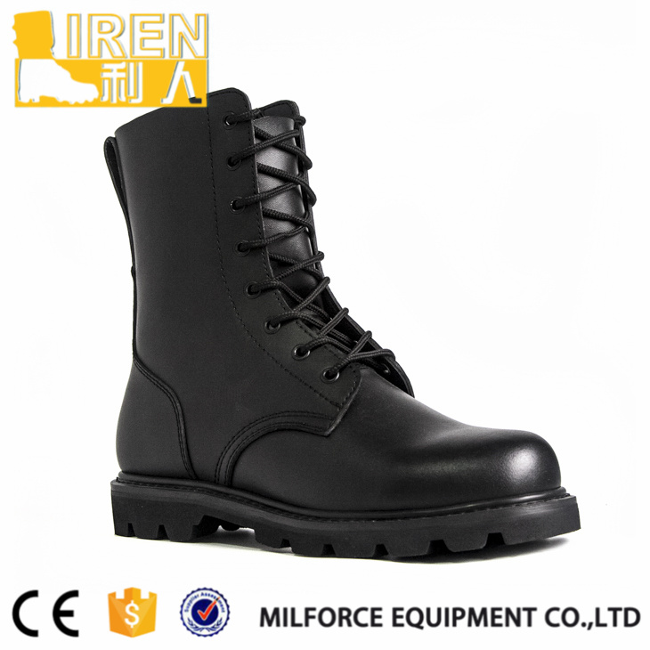 2017 Cheaper Black Genuine Leather Military Army Police Tactical Boot