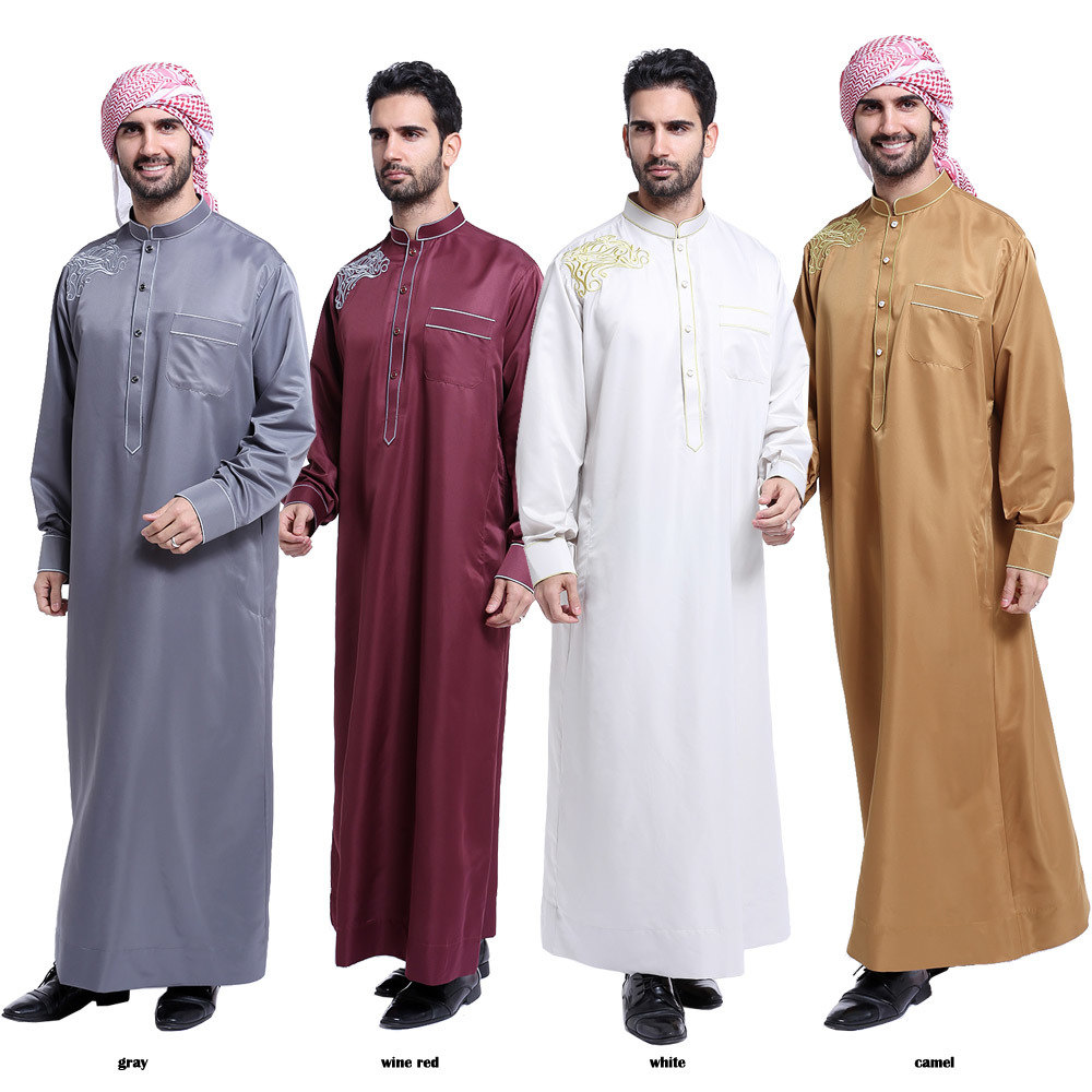 Wholesale Mens Kaftans Muslim Islamic Abaya Arab Robes
