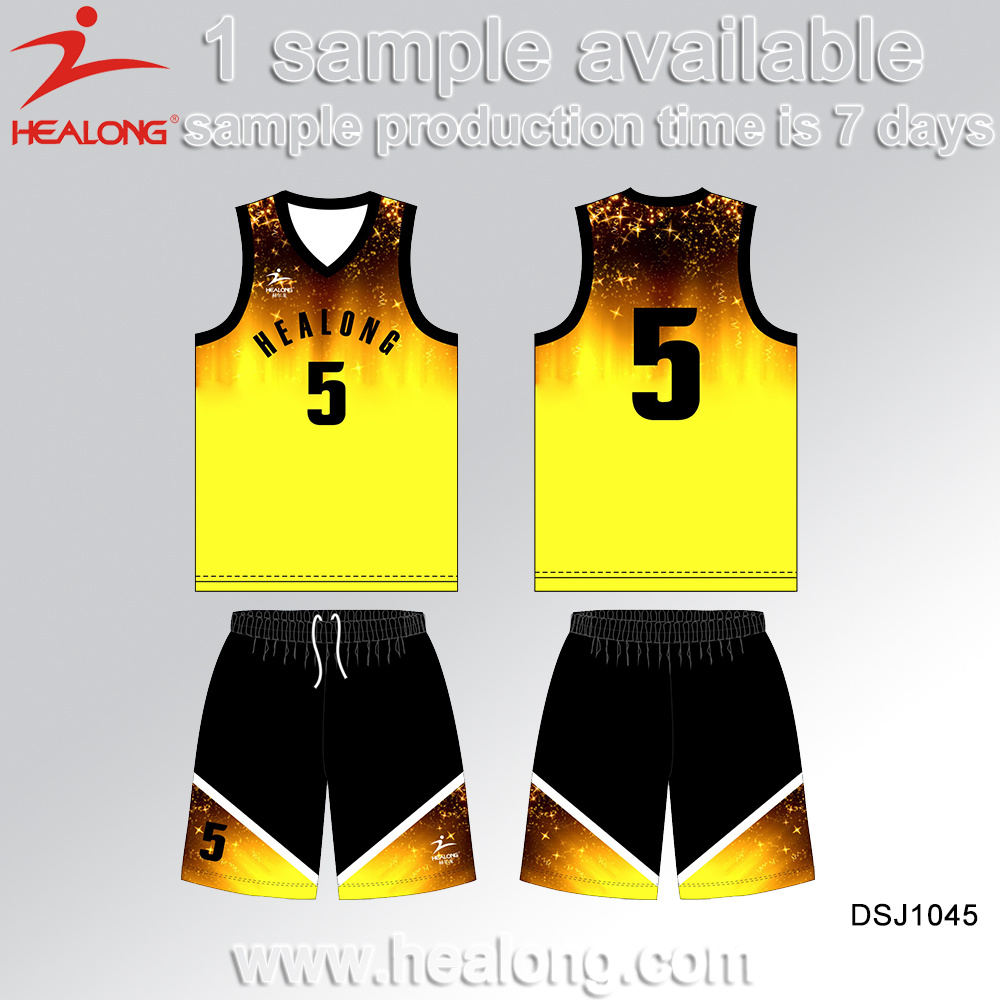 Healong Any Cutom Design Any Logo Sublimation Team Basketball Jerseys Set