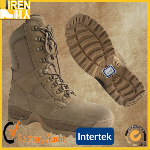 Genuine Suede Cow Leather Cheap Safety Shoes Military Tactical Desert Boot