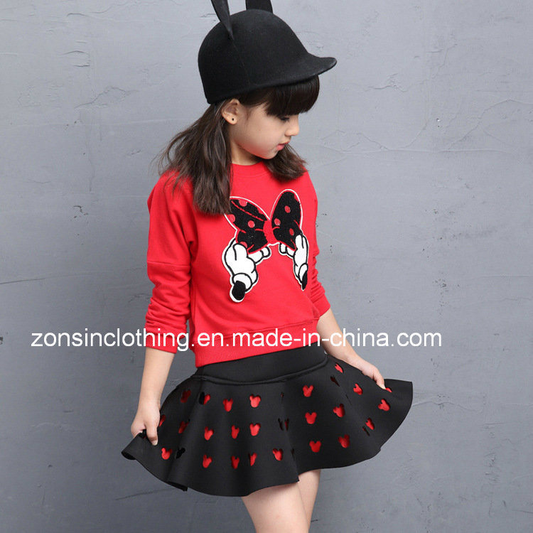 Girls' Long Sleeve T-Shirt and Skirt Suit Children Clothes
