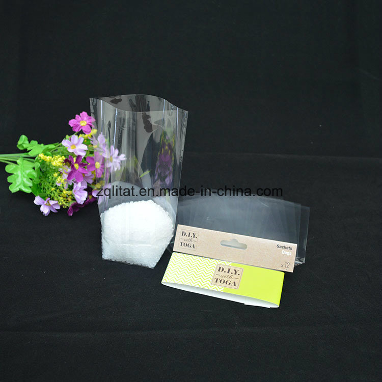 Transparent OPP Plastic Food Packaging Bag for One Set with Paper Header