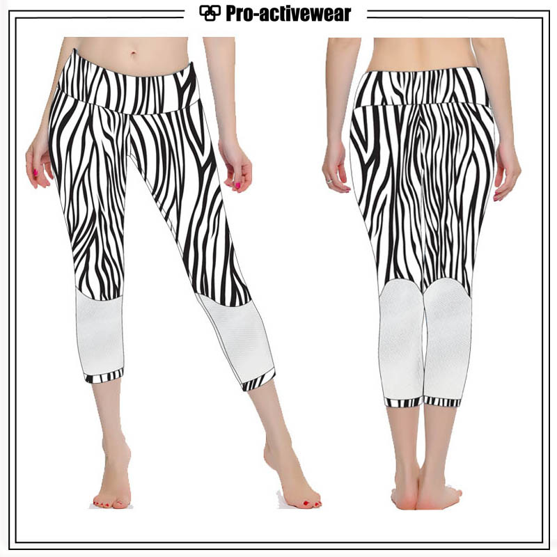 Fashionable Custom Design Quick Dry Yoga Wear Capri Pants