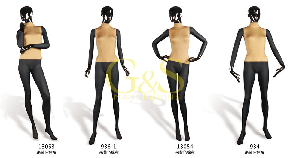 Fabric Coated FRP Fashion New Design Female Fiberglass Mannequins (GS-HF-060)