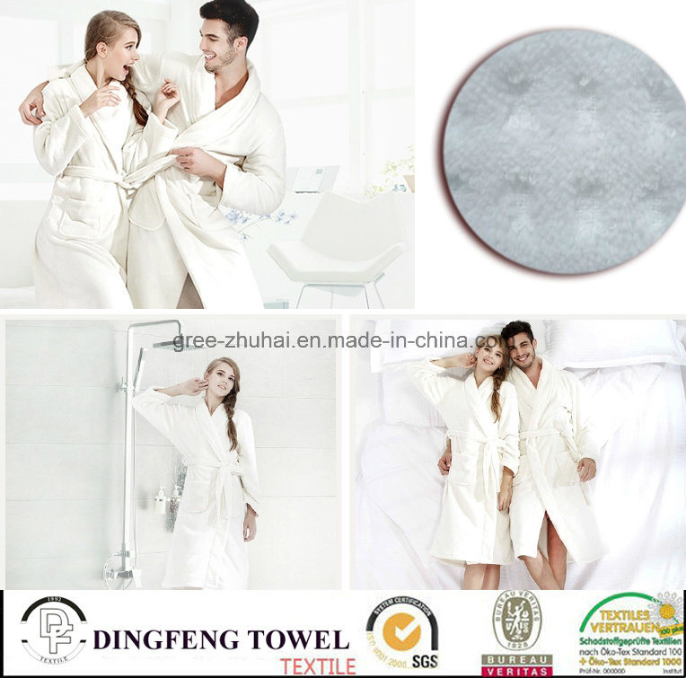 New Fashion 100% Cotton High Quality Super Soft Bathrobe with Embrodiery Logo Df-8819