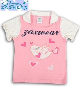 Lovely Bamboo Baby Clothes with Short Sleeve for Girls