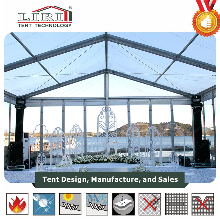 Luxury Glass Side Party Tent with Clear PVC for Event