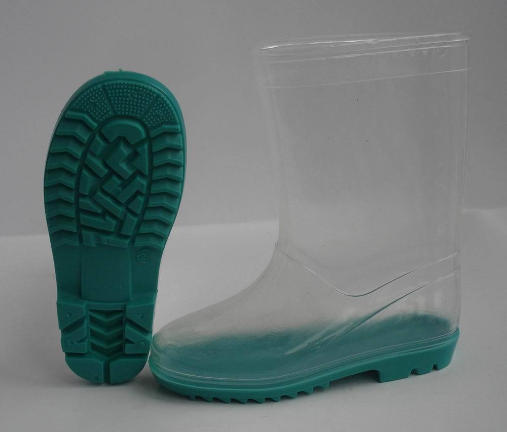 Transparent Kids' PVC Rain Boots, Children Transparent Rain Boot