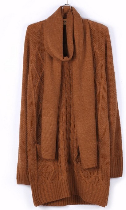 Long Sweater with Scarf (BTX720)