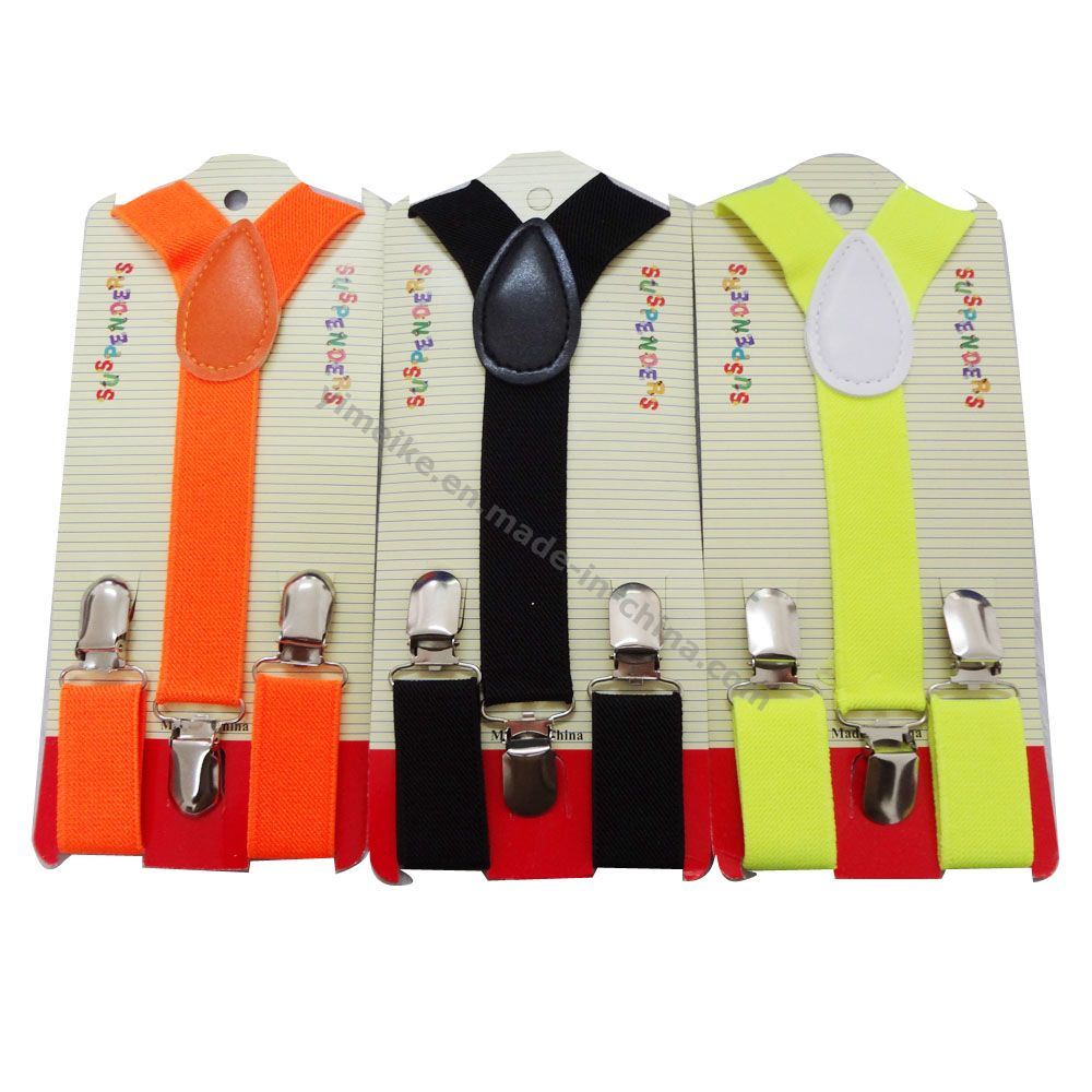 Hot Fashion Plain Color Kids Strechable Suspenders (S061521)