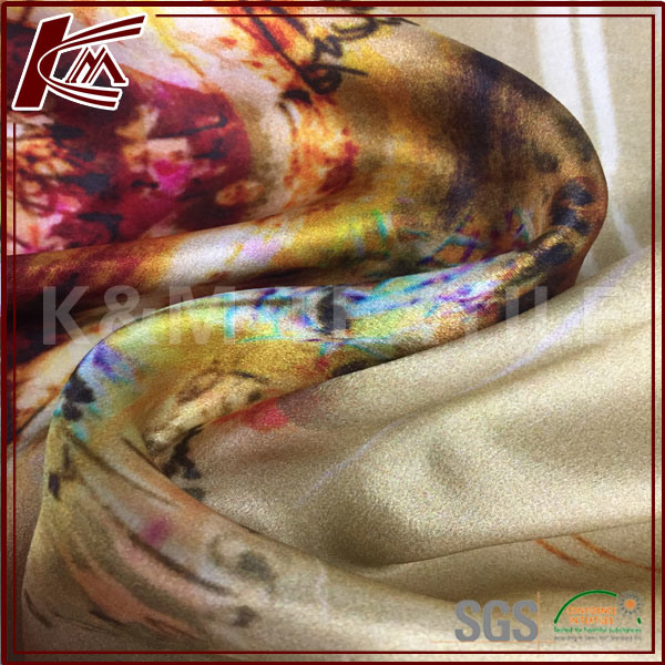 100% Silk Custom Digital Printed Satin Silk Fabric Pajamas