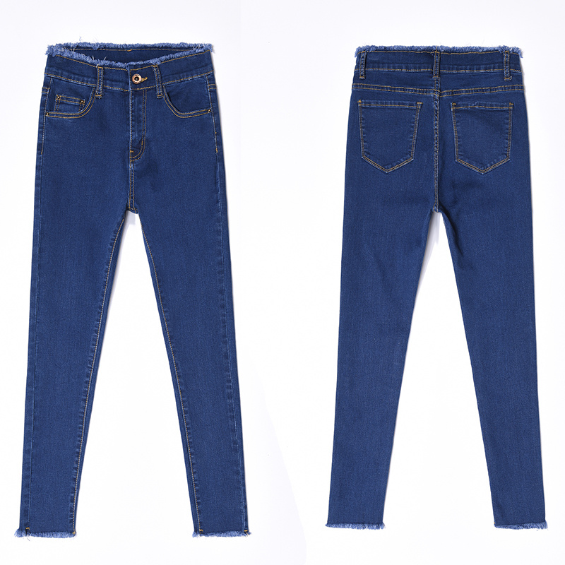 Skinny and New Fashion Jeans with Special Waistband for Lady (HDLJ0028-17)