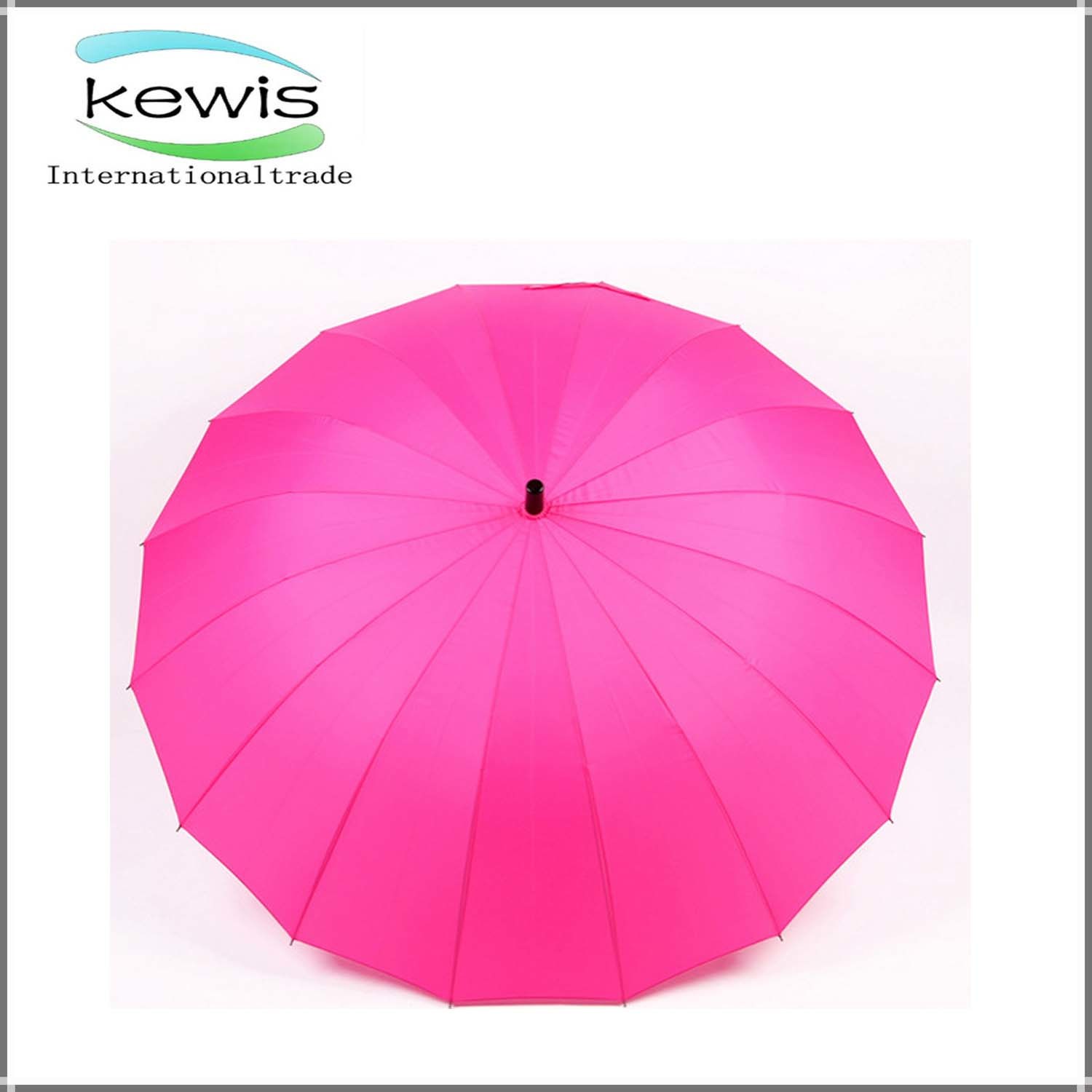 Top Quality Pink Color 18 Panels Promotional Umbrella