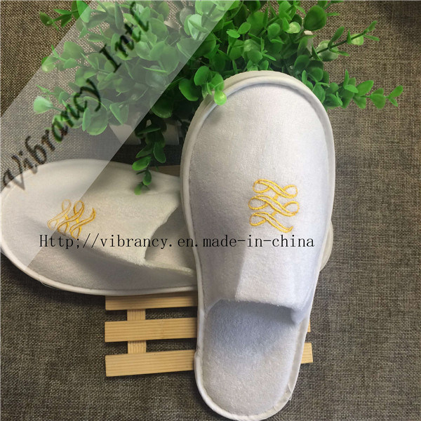 Fashion New Design Terry Towel Cloth Disposable Hotel Slippers,
