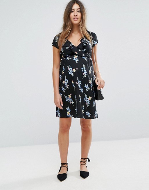 Factory Maternity New Look Floral Wrap Dress