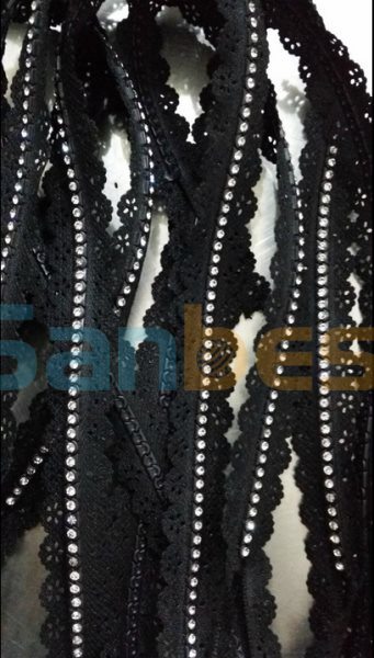 Fashion Resin Diamond Zippers with Lace Tape