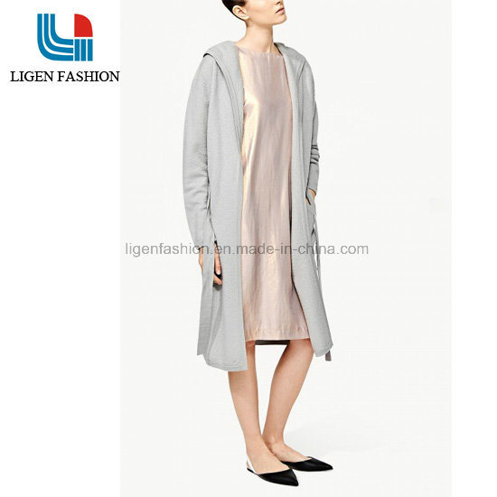 Fashionable Length Knitted Cardigan with Pockets Basical Garment for Autumn-Winter Season