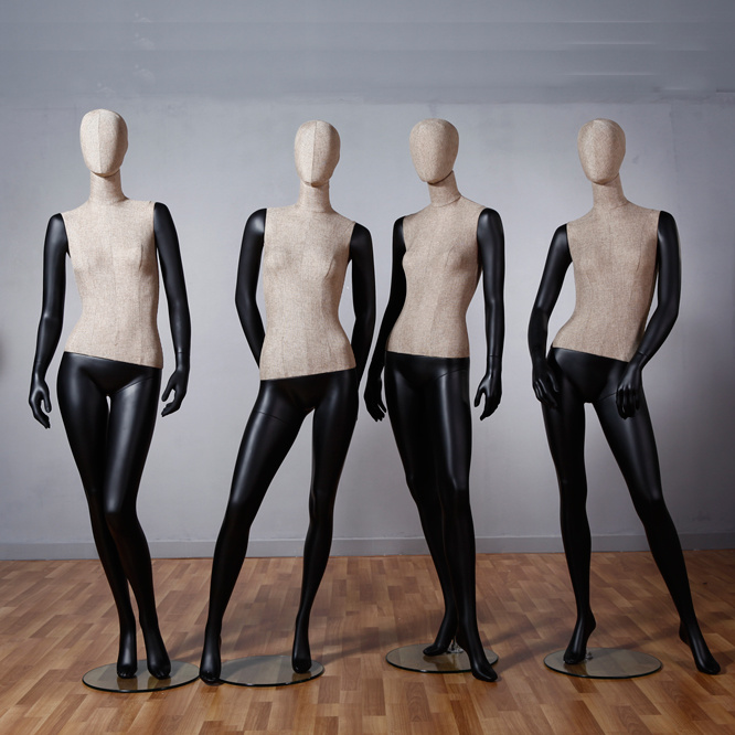 Full Body Fabric Wrapped Female Mannequin for Window Display