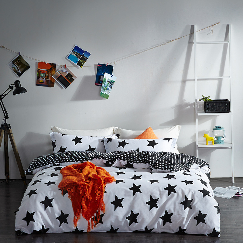 Stars Printed Cotton Home Bedding Bed Linen