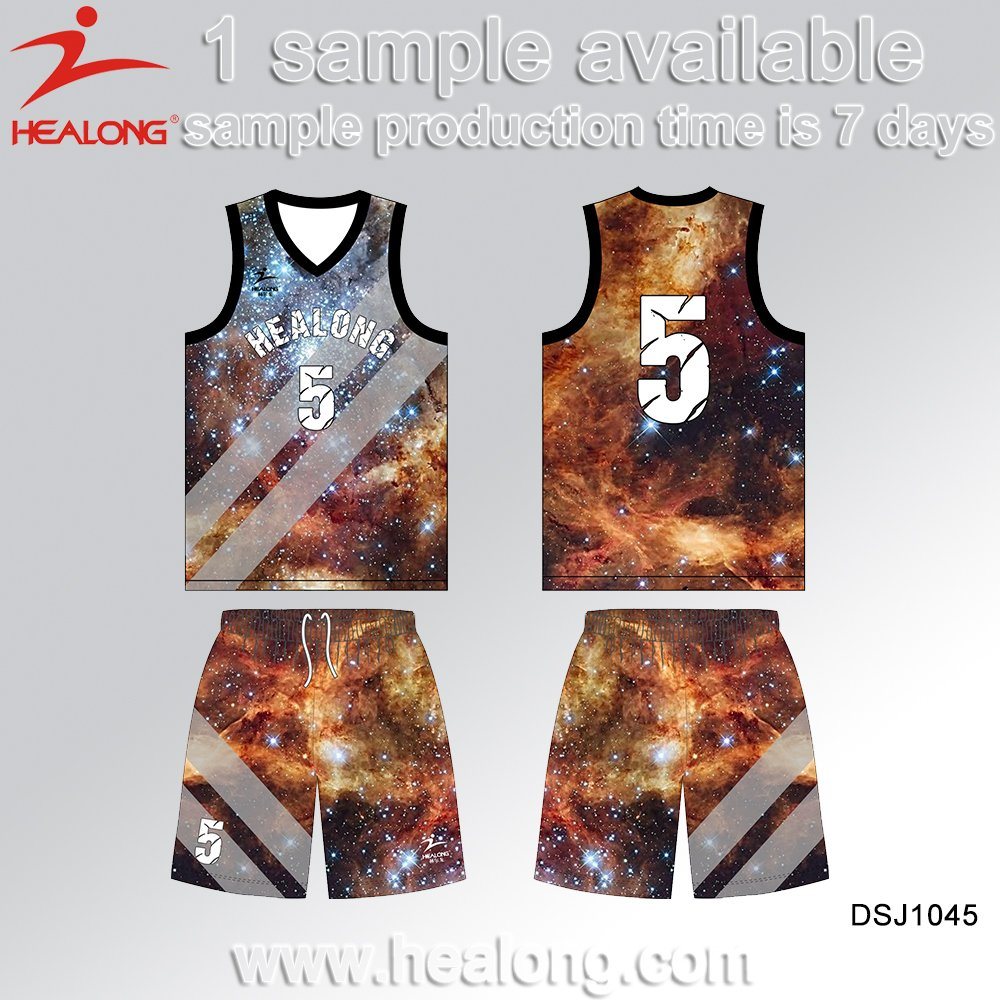 Healong Any Colors New Design Basketball Jersey for Teamwear