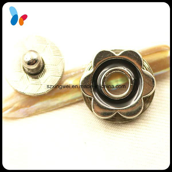 Flower Shaped Nickle Free Zinc Alloy Metal Magnetic Button