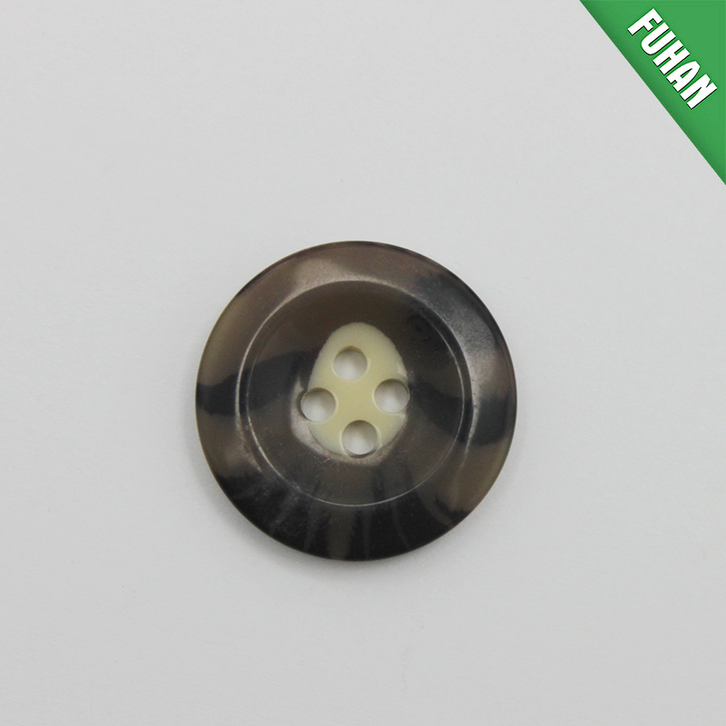 Wholesale Good Quality Dark Stripe Round Resin Button