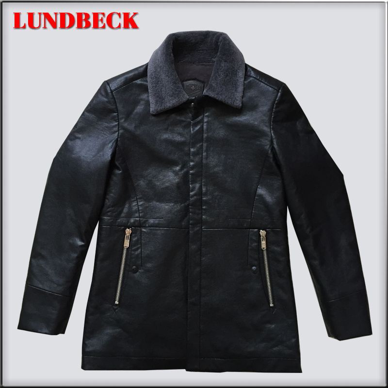 Fashion Black Leather Jacket for Men in Good Quanlity
