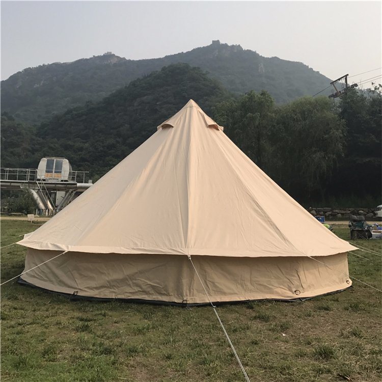 Fireproof Germany Customized Printing 6 Person Bell Tipi Tent