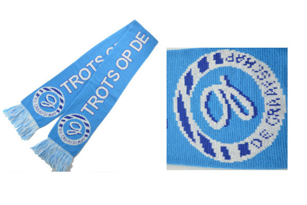 Wholesale Cheap Knitted Winter Warm Acrylic Soccer Football Team Fans Scarf