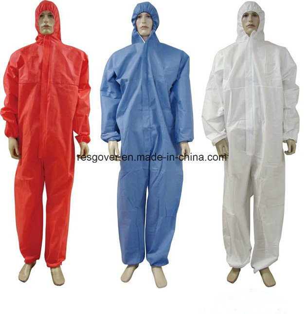 Disposable Non Woven Microporous Coverall with Hoods