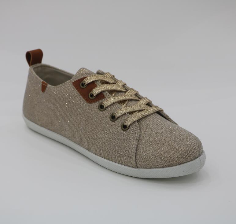 Flash Upper Rubber Outsole Canvas Casual Shoes for Women
