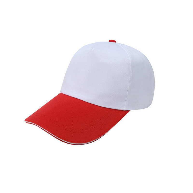 Kids Stylish Baseball Caps Stitching White and Red (YH-BC082)
