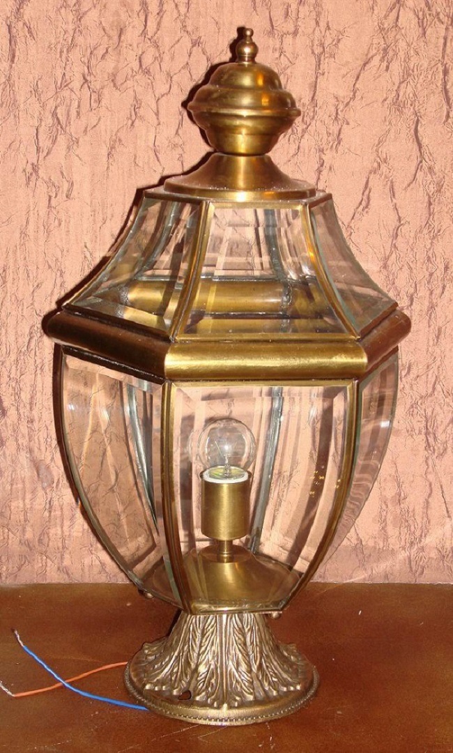 Bronze Desk Lamp with Glass Decorative Table Lighting for Indoor or out Door 18973