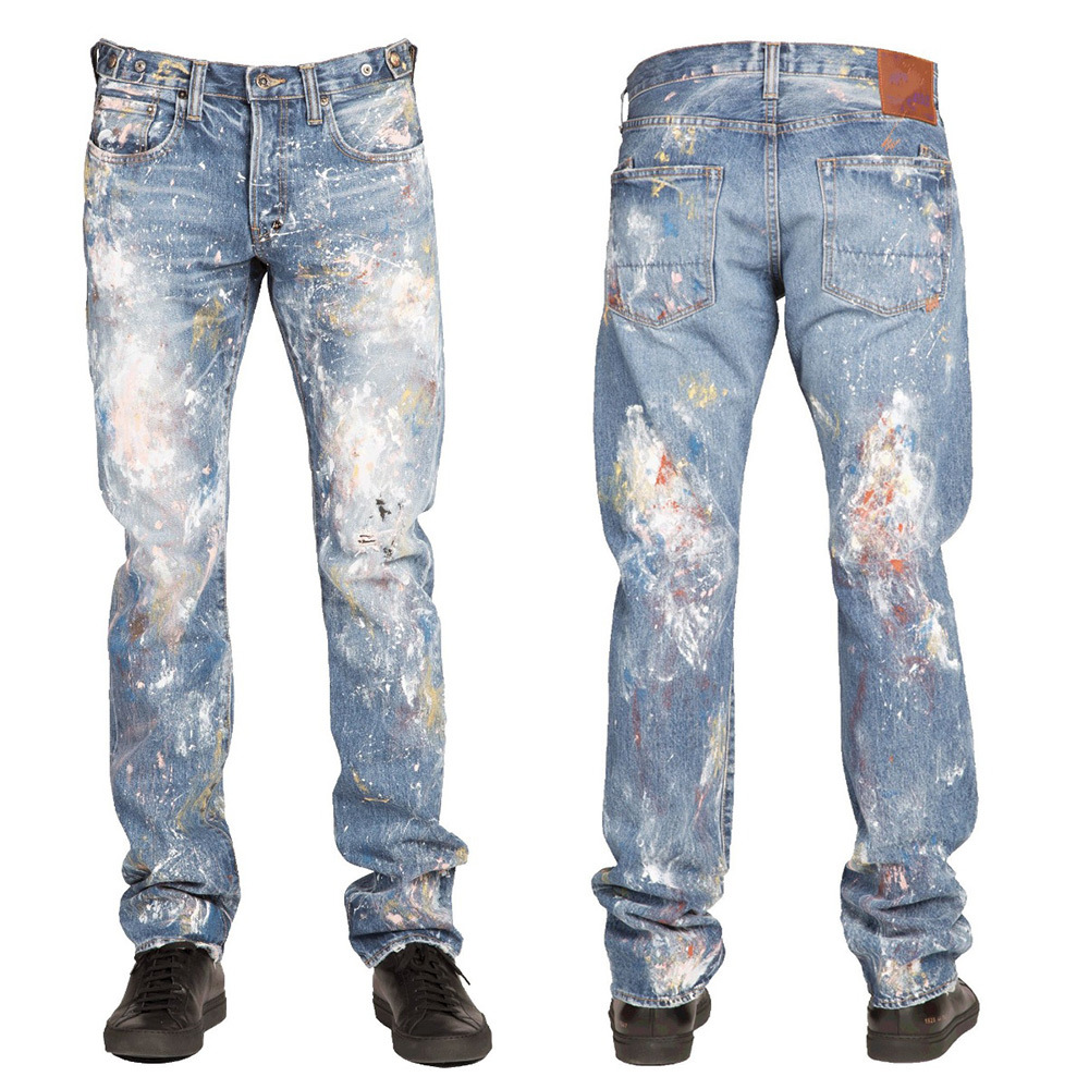 Wholesale New Fashion Men's Pigment Dyed Denim Jeans