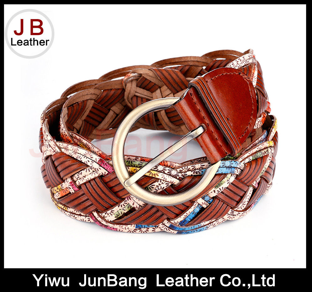 Hot Quality Women's Bonded Leather Braid Belt