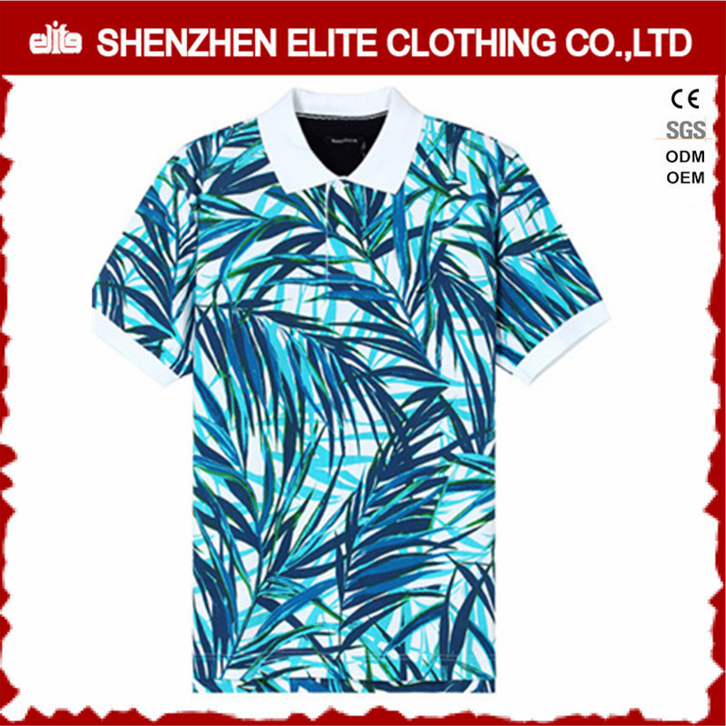 Custom Made Dye Sublimation Polo Collar Tshirt Design (ELTMPJ-195)