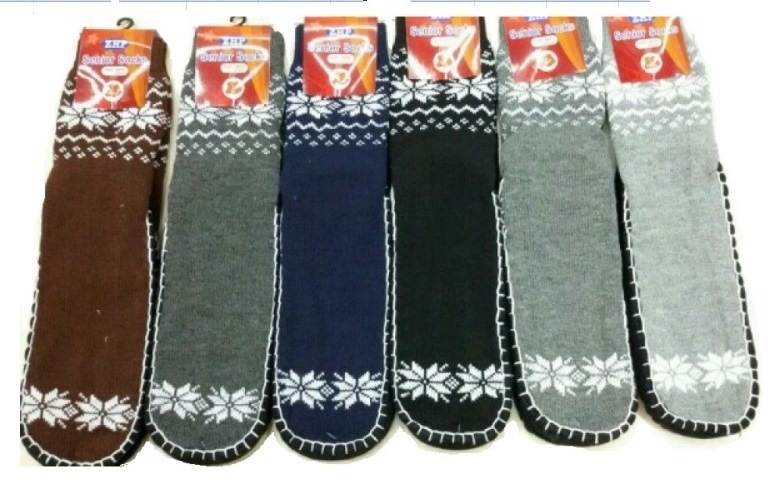 2016 Men Knee Knit Indoor Floor Slippers Socks