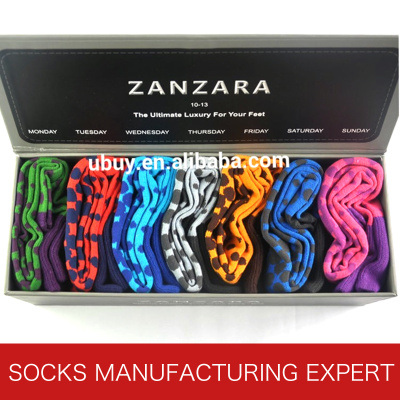 High Quality of Luxury Gift Packing Cotton Socks for Men