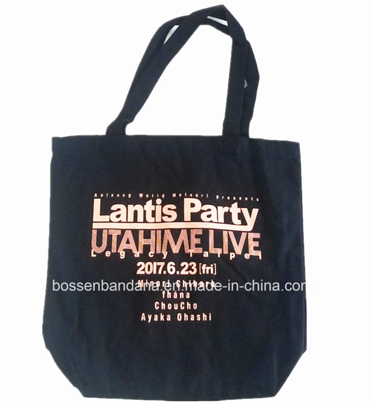 Factory Produce Custom Design Print Promotional Cotton Canvas Tote Shopping Bag