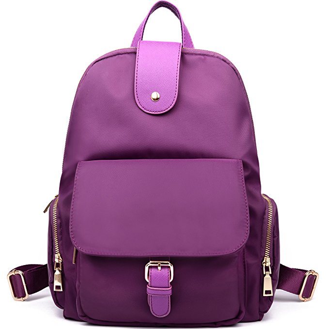 Water Resistant Nylon Backpack Purse School Bag for Women & Girls