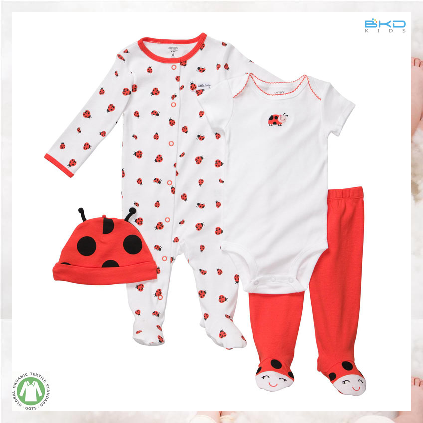 4-Pack Cotton Baby Clothes Autumn Baby Pajamas Set
