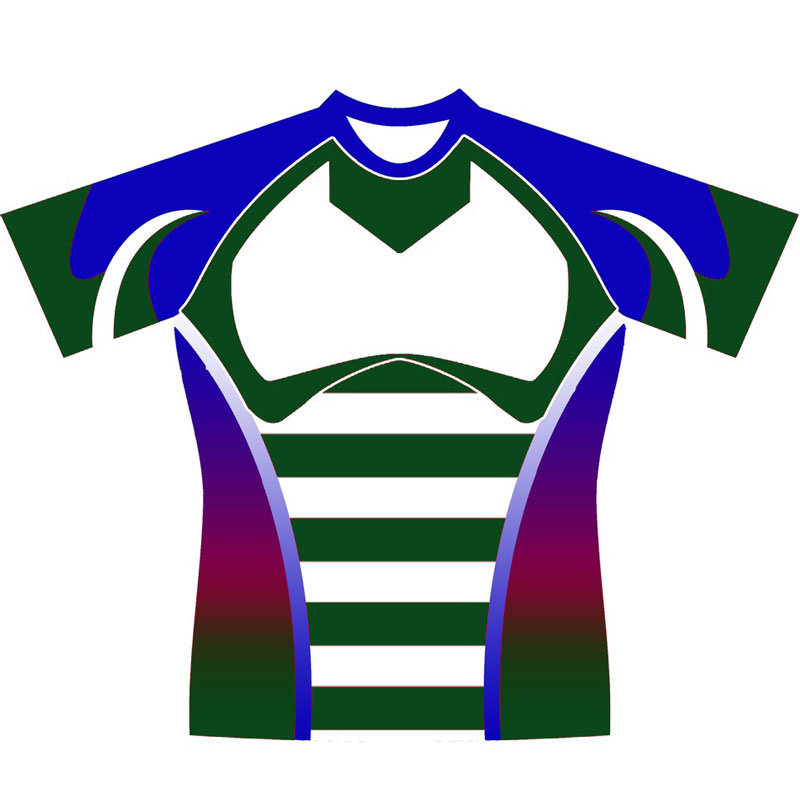 Custom Design Sublimation Rugby Jersey T Shirt with Logos