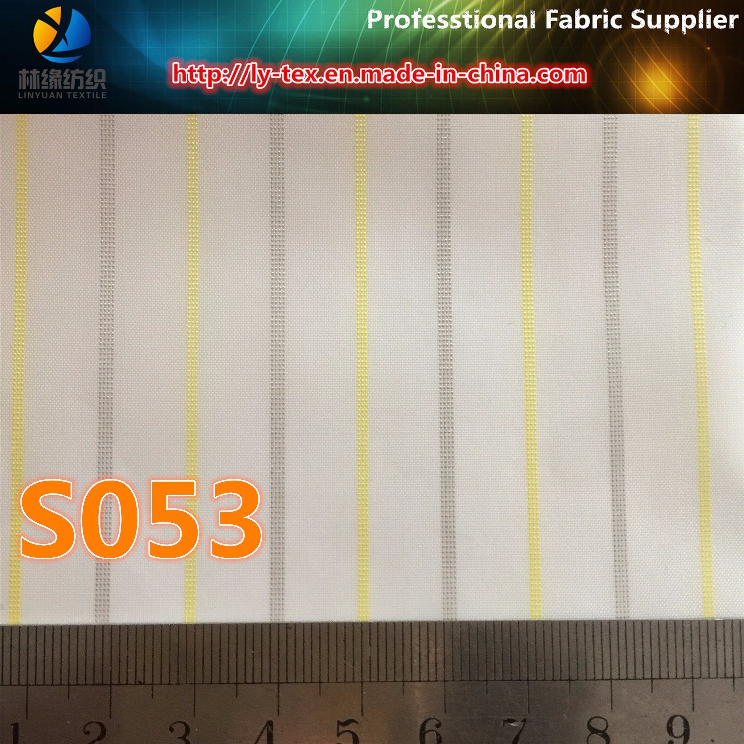Polyester Sleeve Lining Stripe Fabric for Garment (S53.54)