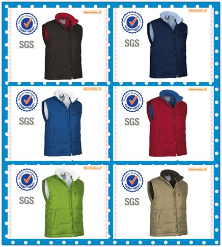 Reversible Windproof, Waterproof and Breathable Woven Quilted Vest for Men