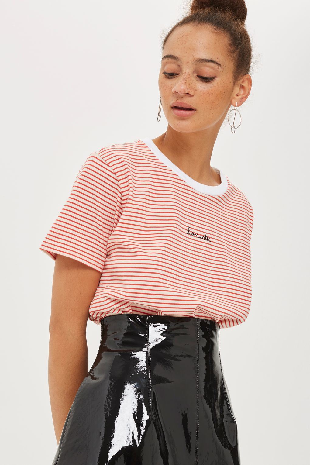 Hot Sale Summer Short Sleeve Gilrs Stripe T-Shirt Wholesale
