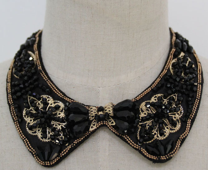 Fashion Beaded Crystal Chunky Costume Choker Jewelry Necklace Collar (JE0071)