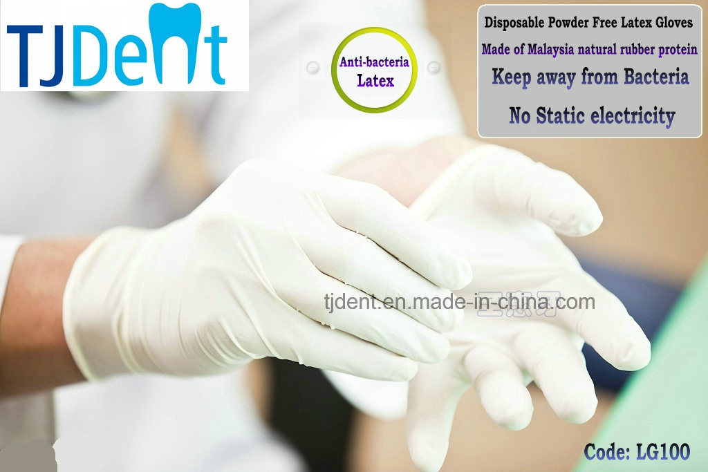 Disposable Strong Stretchable Anti-Bacteria Powder Free Latex Surgical Examination Gloves (LG100)