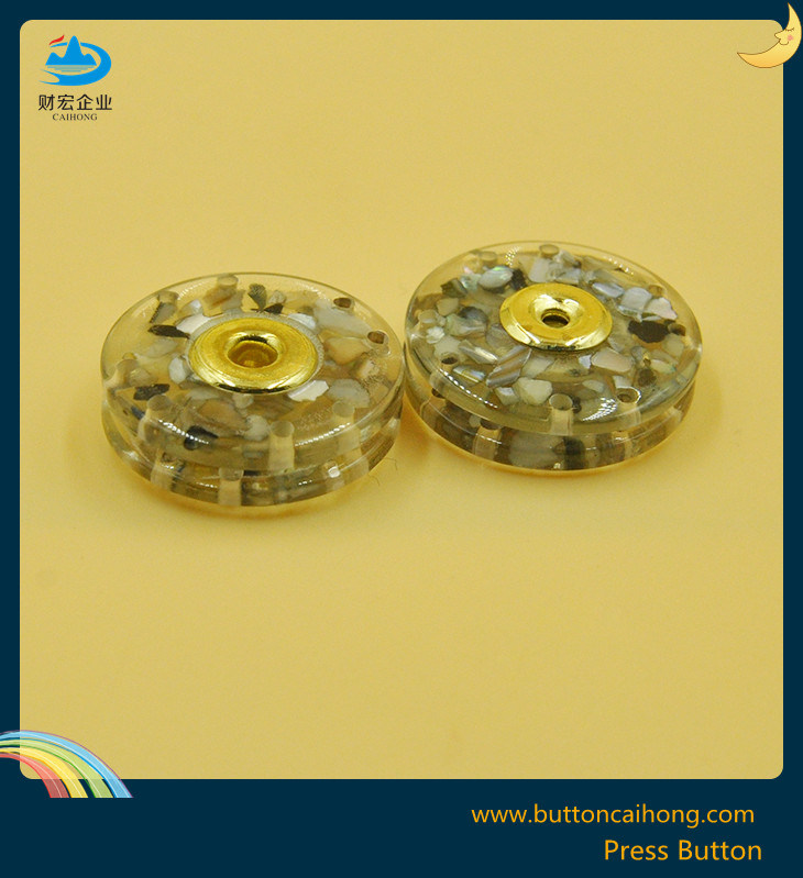 High Quality Dyeing Polyester Press Snap Buttons with Metal for Garment