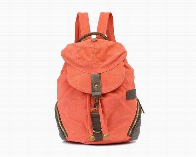 Red Canvas School Backpack OEM Design Travel Backpack (RS-H0611)