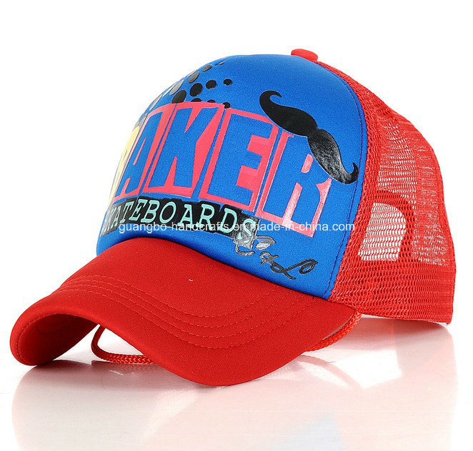 New Style Red 6 Panel Printed Men Hat